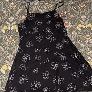 Wild fable black floral mini dress